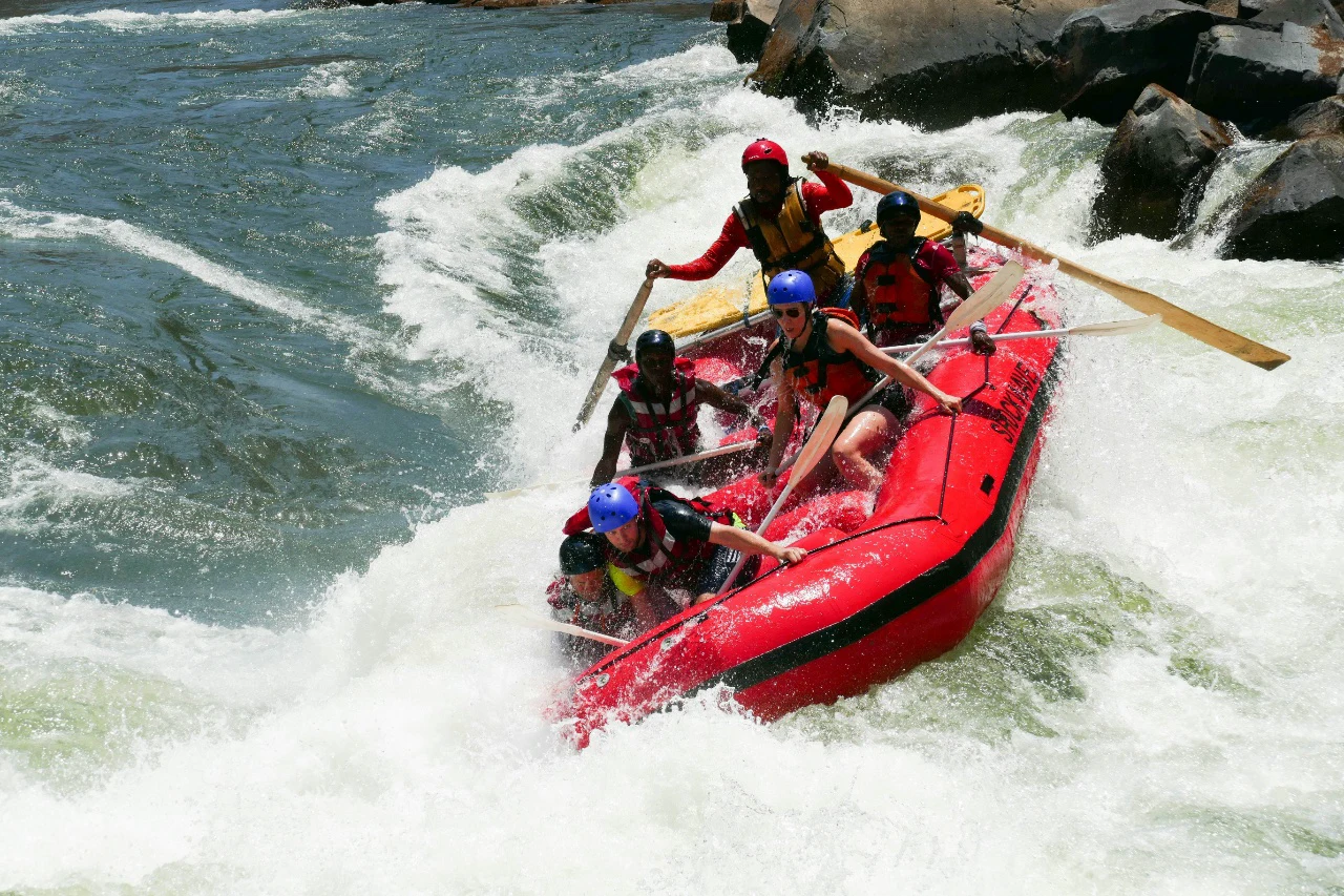 For those seeking a real thrill — a guided rafting trip through rapids offers excitement and demands teamwork.