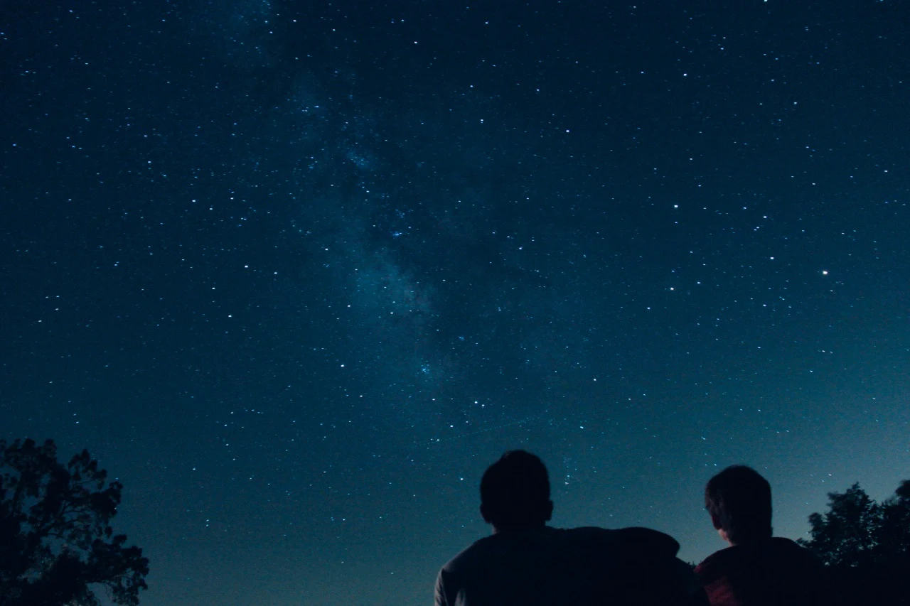 Drive away from city lights to a dark sky location, bring a blanket, and try to identify constellations using an app.